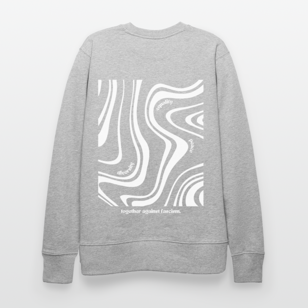 Sweatshirt "Together against fascism" - Grau meliert