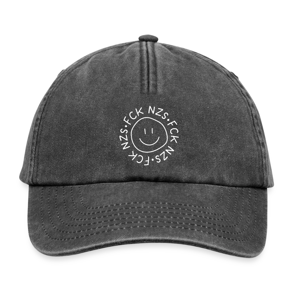 Vintage Cap "Fck Nzs" - Vintage Schwarz