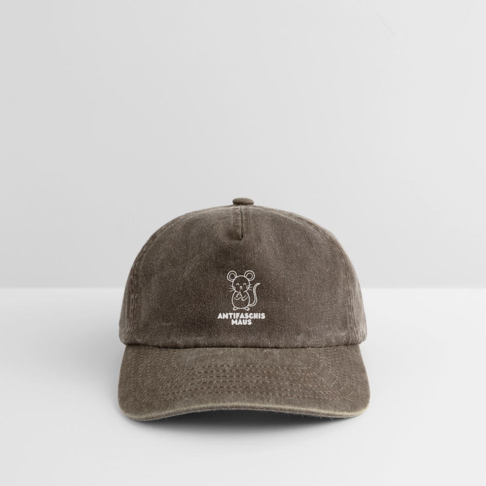 Vintage Cap "Antifaschismaus" - Vintage Braun