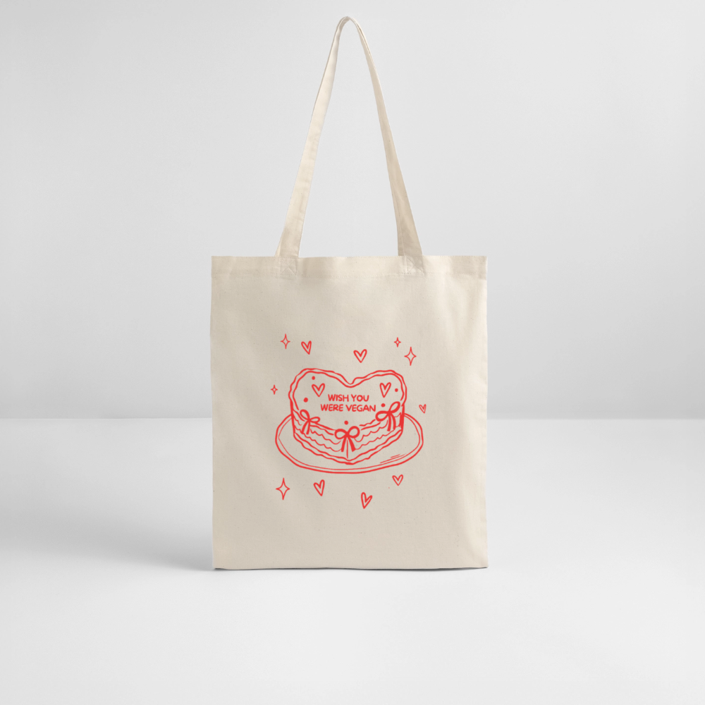 Jutebeutel "Wish you were vegan" - Natur