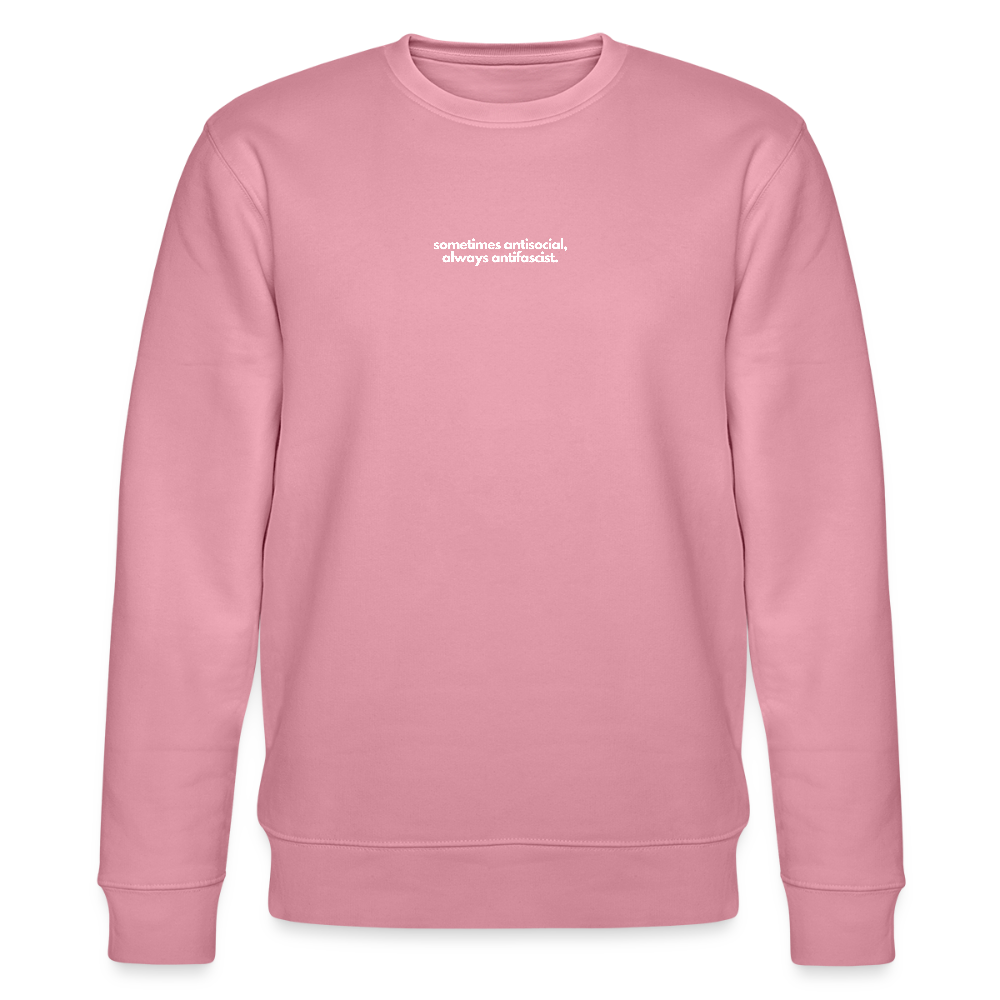 Sweatshirt "Sometimes antisocial, always antifascist" - lilac dream