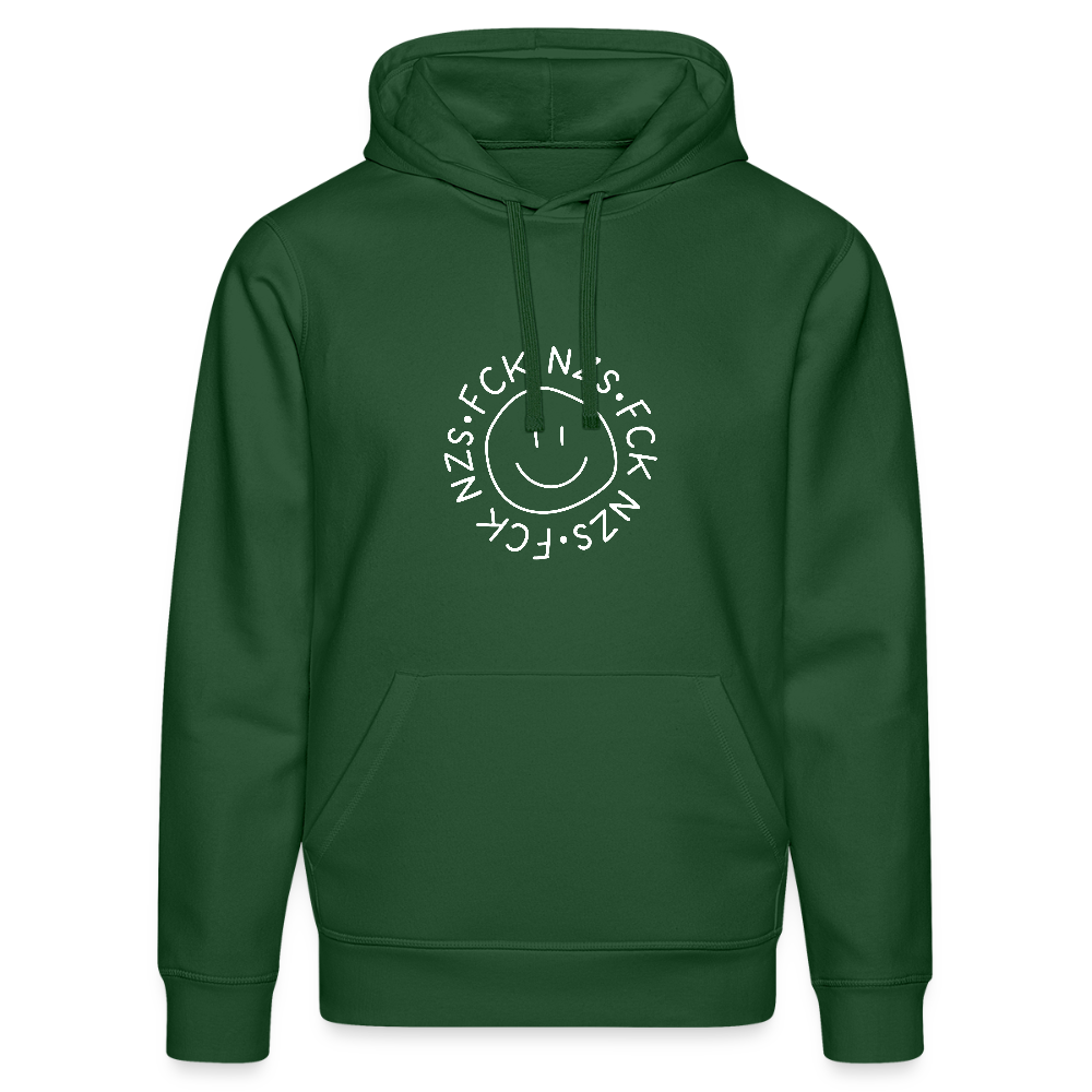 Hoodie "Fck Nzs" - bottle green