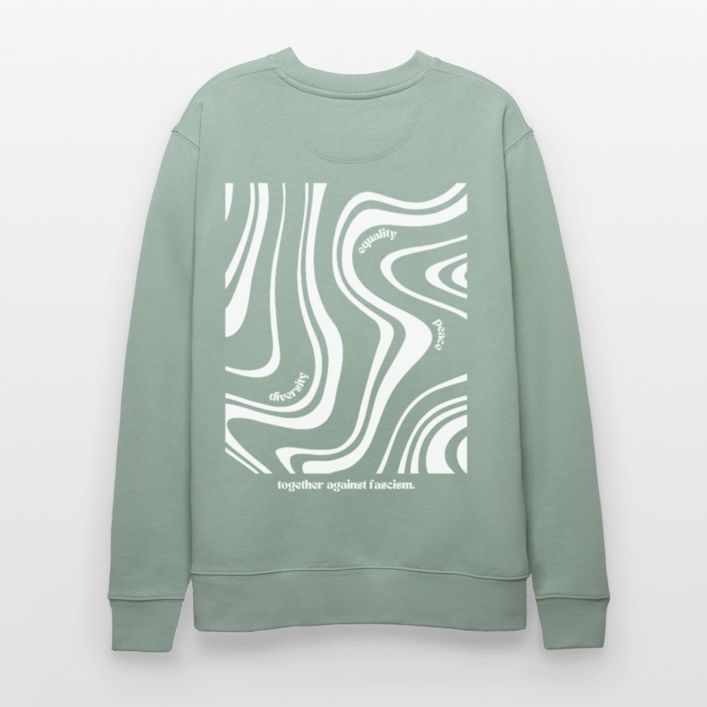 Sweatshirt "Together against fascism" - Helles Graugrün