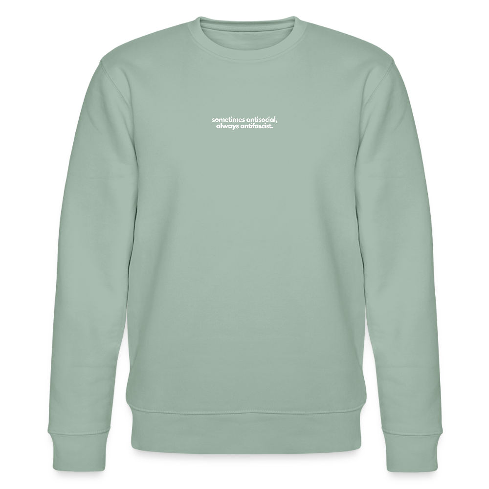 Sweatshirt "Sometimes antisocial, always antifascist" - aloe